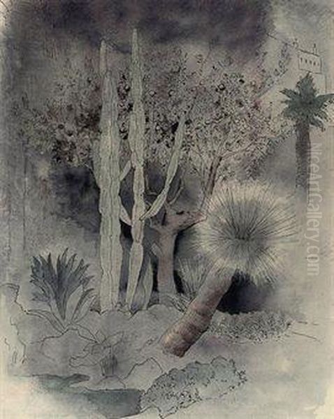 Orange Tree And Cactus - view 1