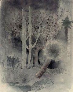 Orange Tree And Cactus
