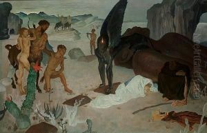 Repose On The Flight Into Egypt by Glyn Warren Philpot