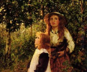 Girls Gathering Firewood by Gertrude Nellie Dixon