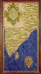 Map of India and Ceylon by Egnazio Danti