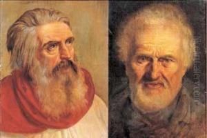 Studi Di Volti Maschili by Giulio Piatti