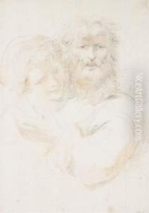 Un Vieillard Barbu Avec Une Jeune Femme by Guiseppe Piattoli