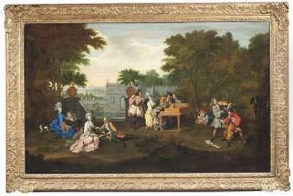 "le Concert Champetre" - An Elegant Musical Party In A Park - view 1