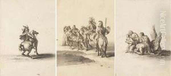 Sept Dessins Tires Des Tableaux De L'histoire D'alexandre Decharles Le Brun - view 1