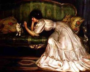 Playing with the Kitten by Allan Douglas Davidson