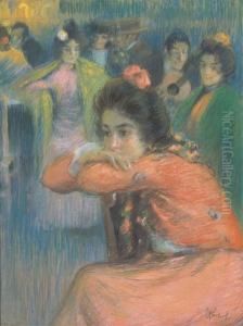 Scene De Cabaret by Ramon Pichot Gironès