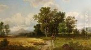 Harvesters In A Landscape