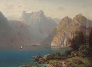An Alpine Lake In Summer