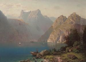 An Alpine Lake In Summer Time