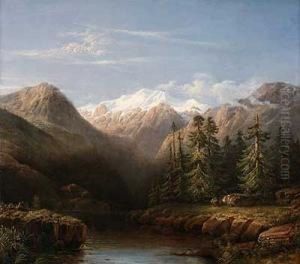 Ruderer Auf Dem Gosausee Am Dachstein