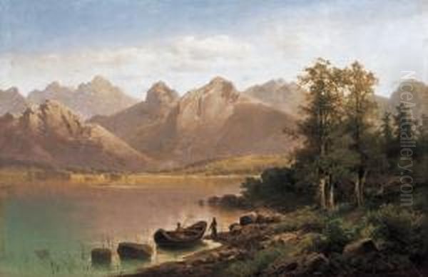 Landscape In The Alps With Lakelet - view 1
