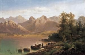 Landscape In The Alps With Lakelet