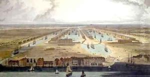 Elevated View of the New Dock and Warehouses