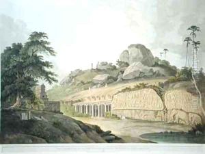 The Entrance of an Excavated Hindoo Temple at Mavalipuram 2 by Thomas & William Daniell