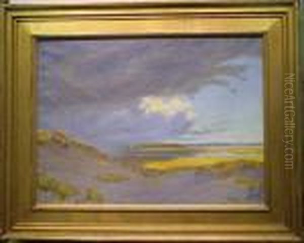 Passing Storm Over A Salt Marsh - Etaples - view 1