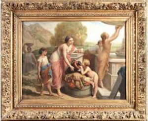 Jeunes Grecques A La Fontaine by Henri Pierre Picou