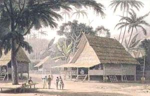 A Malaye Village by Thomas & William Daniell