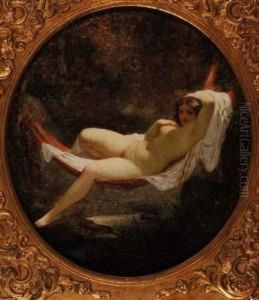 Jeune Femme Nue Dans Un Hamac, Circa 1860