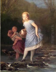 Le Passage Du Gue by Henri Pierre Picou