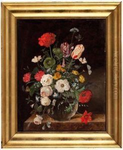 Blumenstillleben by Frans Xaver Pieler