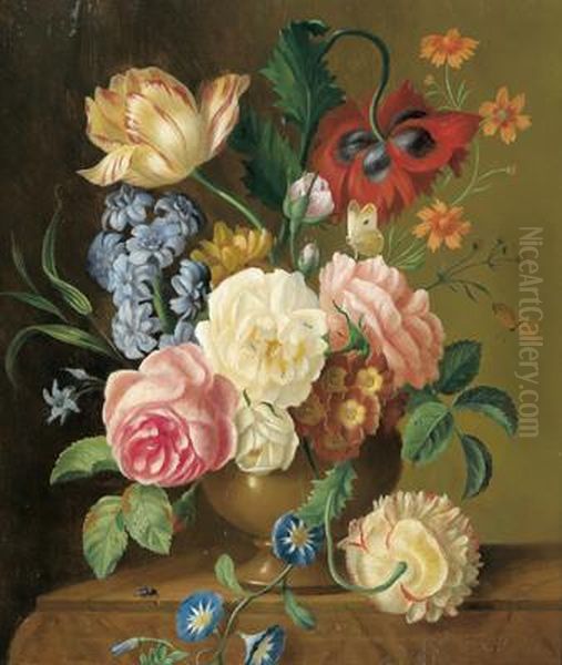 Blumenstuck Mit Schmetterling - view 1