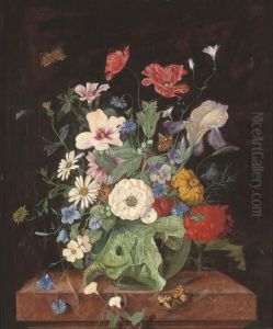 Butterflies On Summer Blooms