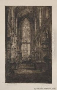 Krakow. Wnetrze Kosciola Mariackiego by Jozef Pieniazek