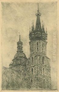 Wieze Kosciola Mariackiego W Krakowie, Lata 20./30. Xx W. Wieze Kosciola Mariackiego W Krakowie, Lata 20./30. Xx W.