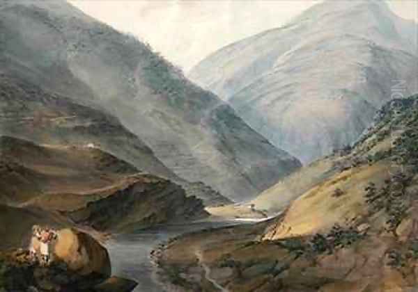 Mountainous landscape with river - view 1