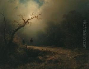 A Moonlit Night by August Bedrich Piepenhagen