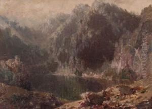 Mountainous Lake by August Bedrich Piepenhagen