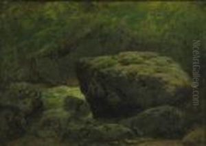 Woodland Stream by August Bedrich Piepenhagen