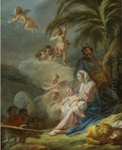 Rest On The Flight Into Egypt by Jean-Baptiste-Marie Pierre