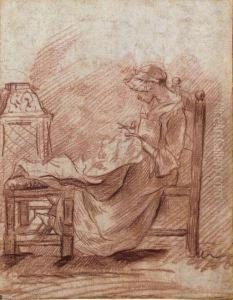 A Young Seamstress by Jean-Baptiste-Marie Pierre