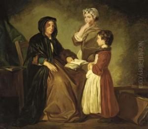 A School Mistress With Her Pupils