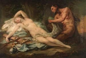 Jupiter And Antiope by Jean-Baptiste-Marie Pierre