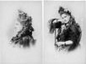 Two Studies Of The Countess Of Castiglione (probably From The Bonnet De Police Series)