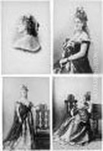Four Studies Of The Countess Of Castiglione From The Rose Series by Pierre L. Pierson