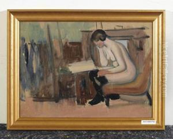 Lesender Weiblicher Akt. - view 1