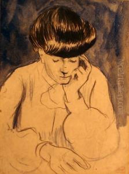 Portrait De Femme Songeuse - view 1