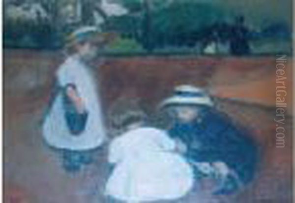 Trois Enfants Jouant - view 1