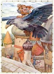 The Old Man was transformed into a blue winged eagle