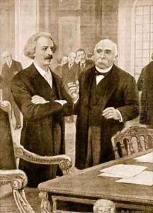 Paderewskis meeting with Clemenceau at the Paris Peace Conference in 1919 by Arthur A. Dixon