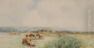 Cattle In Landscape by Sidney Pike
