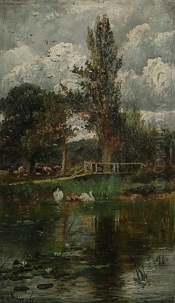 River Landscape, Believed To Be On The Thames - view 1