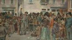 The Conjurer, Venice. by William Henry Pike