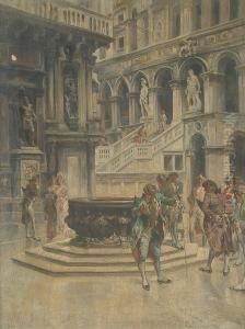 The Scala Dei Giganti In The Palazzo Ducale, Venice by William Henry Pike