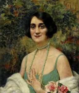 Portrait Of A Woman by Leopold Pilichowski