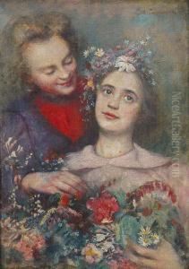 Dziewczyna Z Kwiatami by Leopold Pilichowski